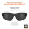 Ergodyne Anti-Fog Smoke Lens Matte Black Frameless Safety Glasses VALI-AF - alternate 3
